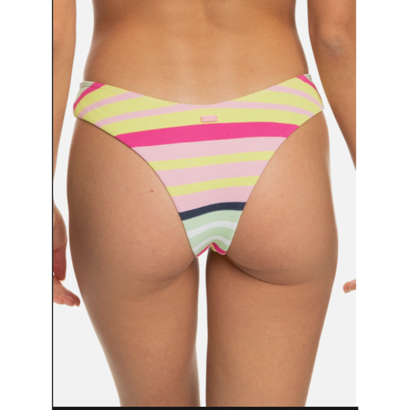 Roxy Stripe Soul Cheeky Bikini Bottoms, Rainbow Stripes, NWT Large - Picture 7 of 7